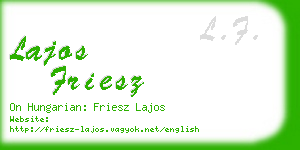 lajos friesz business card